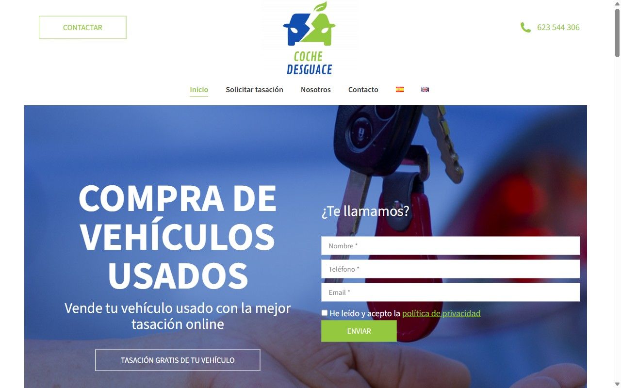 Captura de la web de Autodesguace Mairena